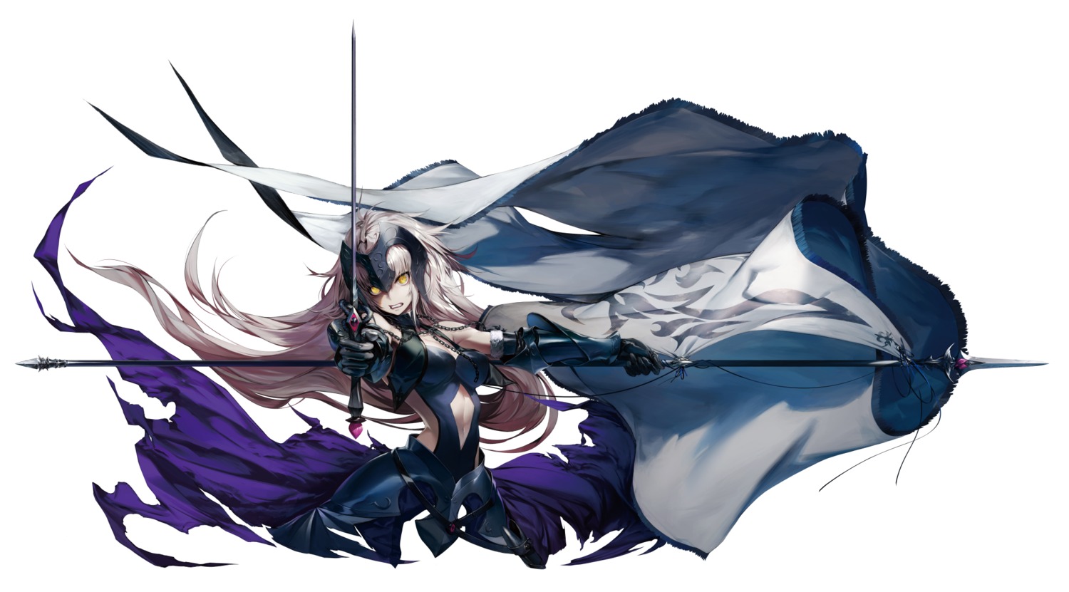 armor, fate/grand_order, jeanne_d'arc, jeanne_d'arc_alter_(fate), kodama_(wa-ka-me), sword, weapon