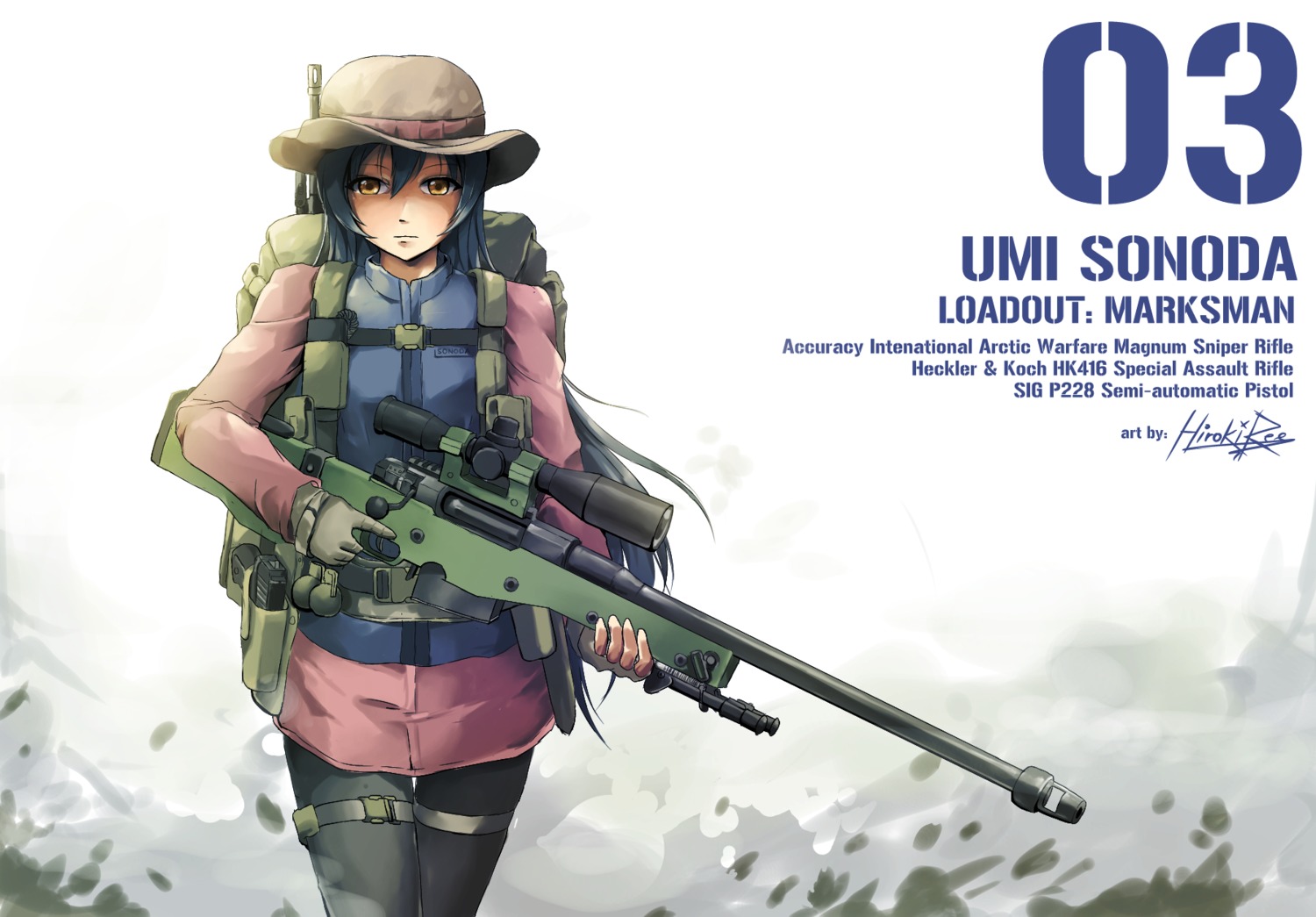 gun, hiroki_ree, love_live!, love_live!_(series), sonoda_umi