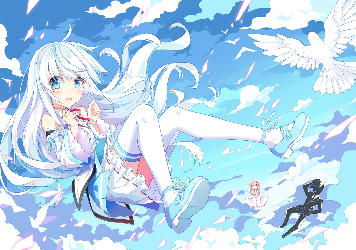 business_suit, dress, heels, hika_(cross-angel), kuuki_shoujo, the_personification_of_atmosphere, thighhighs
