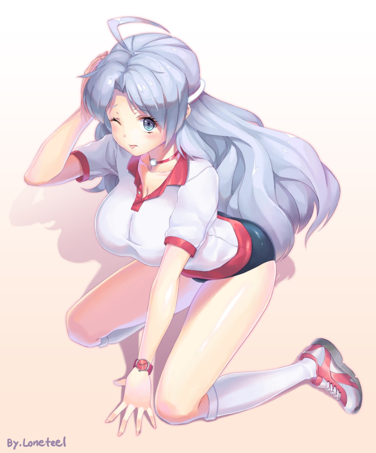 buruma, cleavage, gym_uniform, loneteel