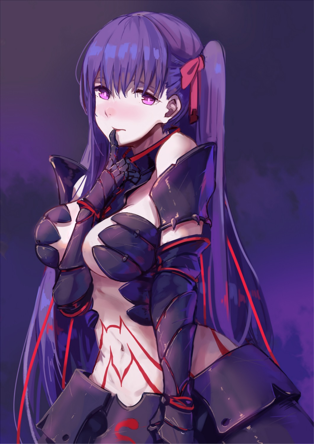 armor, cleavage, fate/kaleid_liner_prisma_illya, fate/stay_night, hfp~kubiao, matou_sakura, no_bra, tattoo