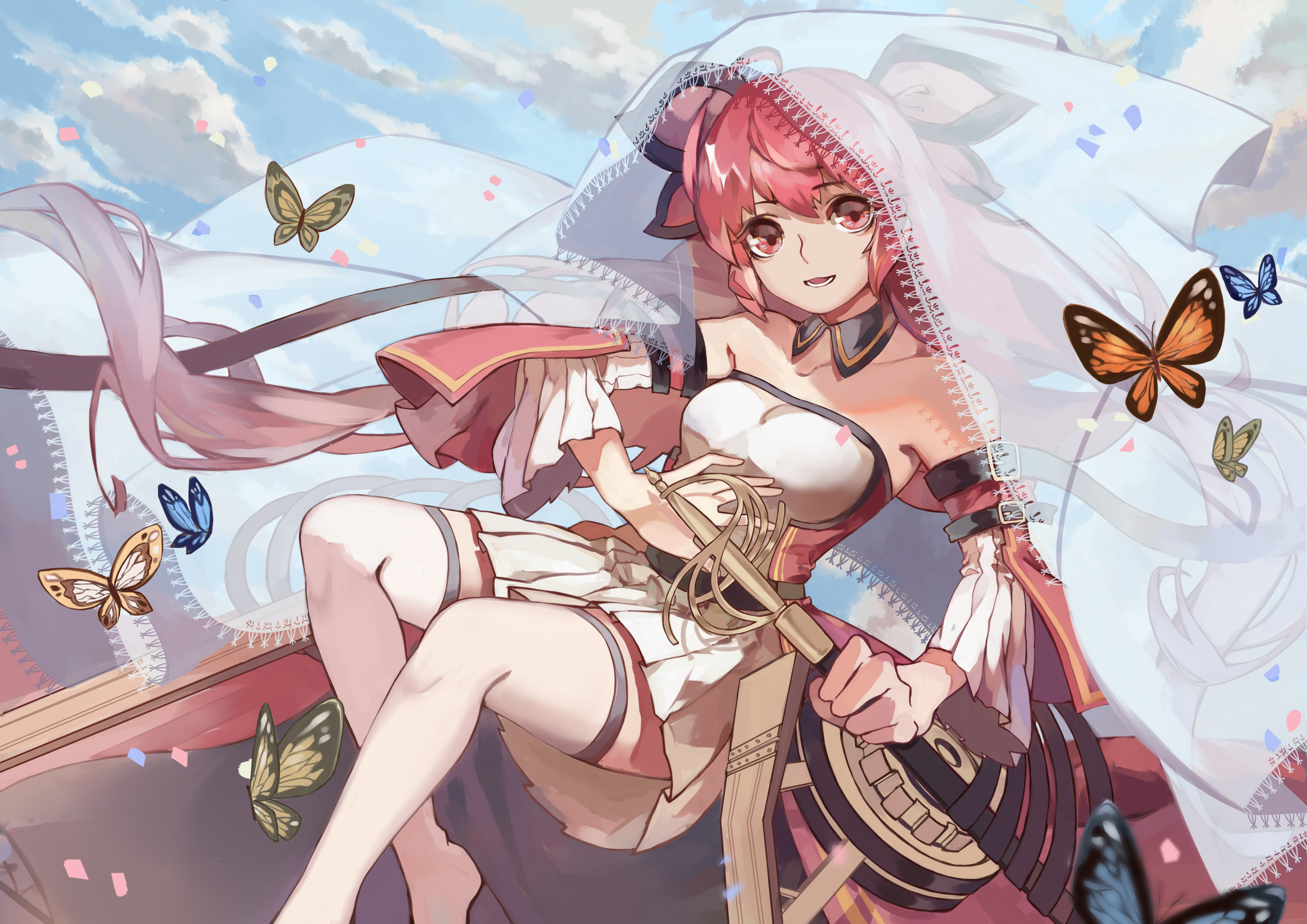 panzer_waltz, sword, thighhighs, zhazua