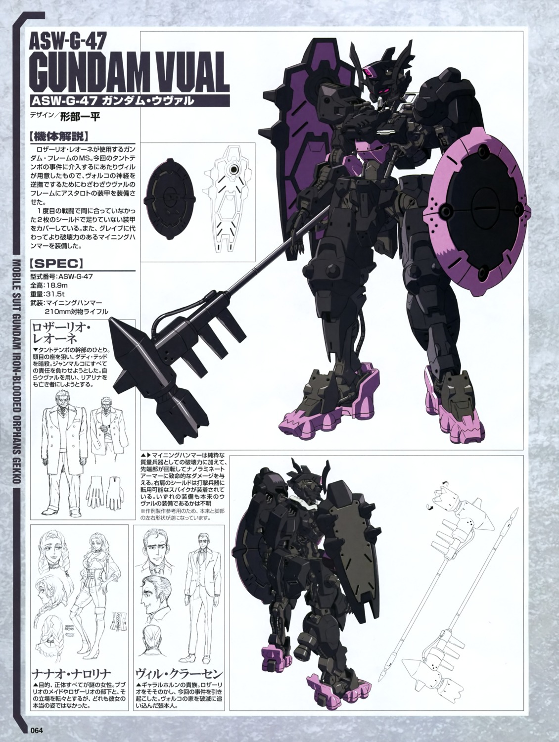 business_suit, gundam, gundam_iron-blooded_orphans, gundam_iron-blooded_orphans_gekko, gundam_vual, gyoubu_ippei, heels, mecha