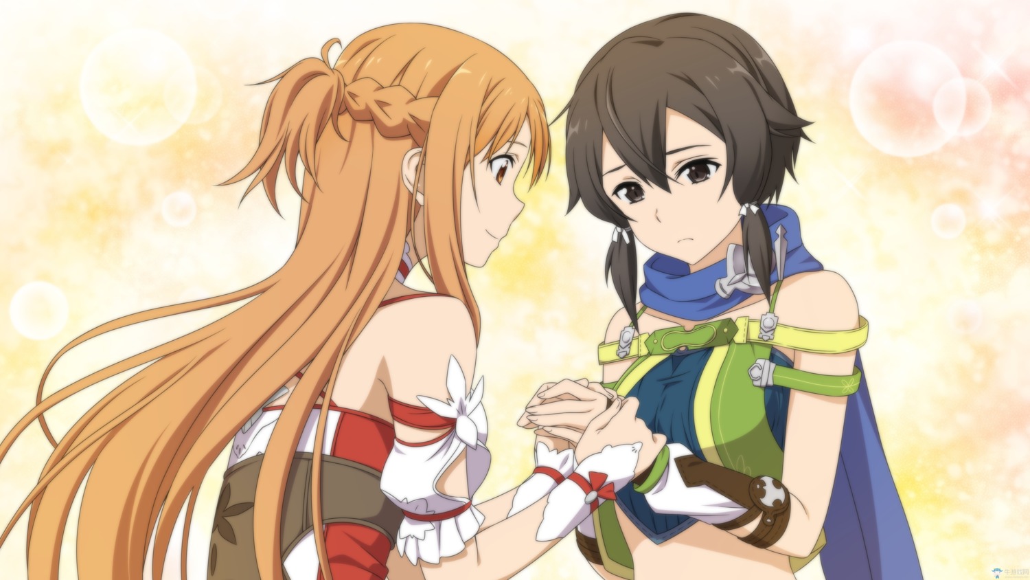 asuna_(sword_art_online), sinon, sword_art_online, sword_art_online_hollow_realization