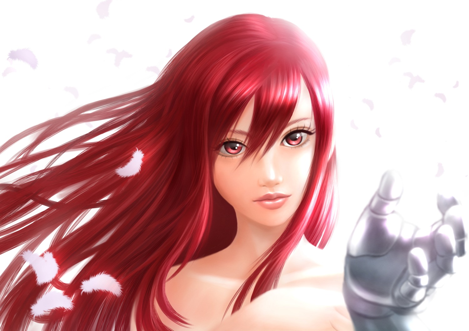 ameisensou, armor, erza_scarlet, fairy_tail, topless