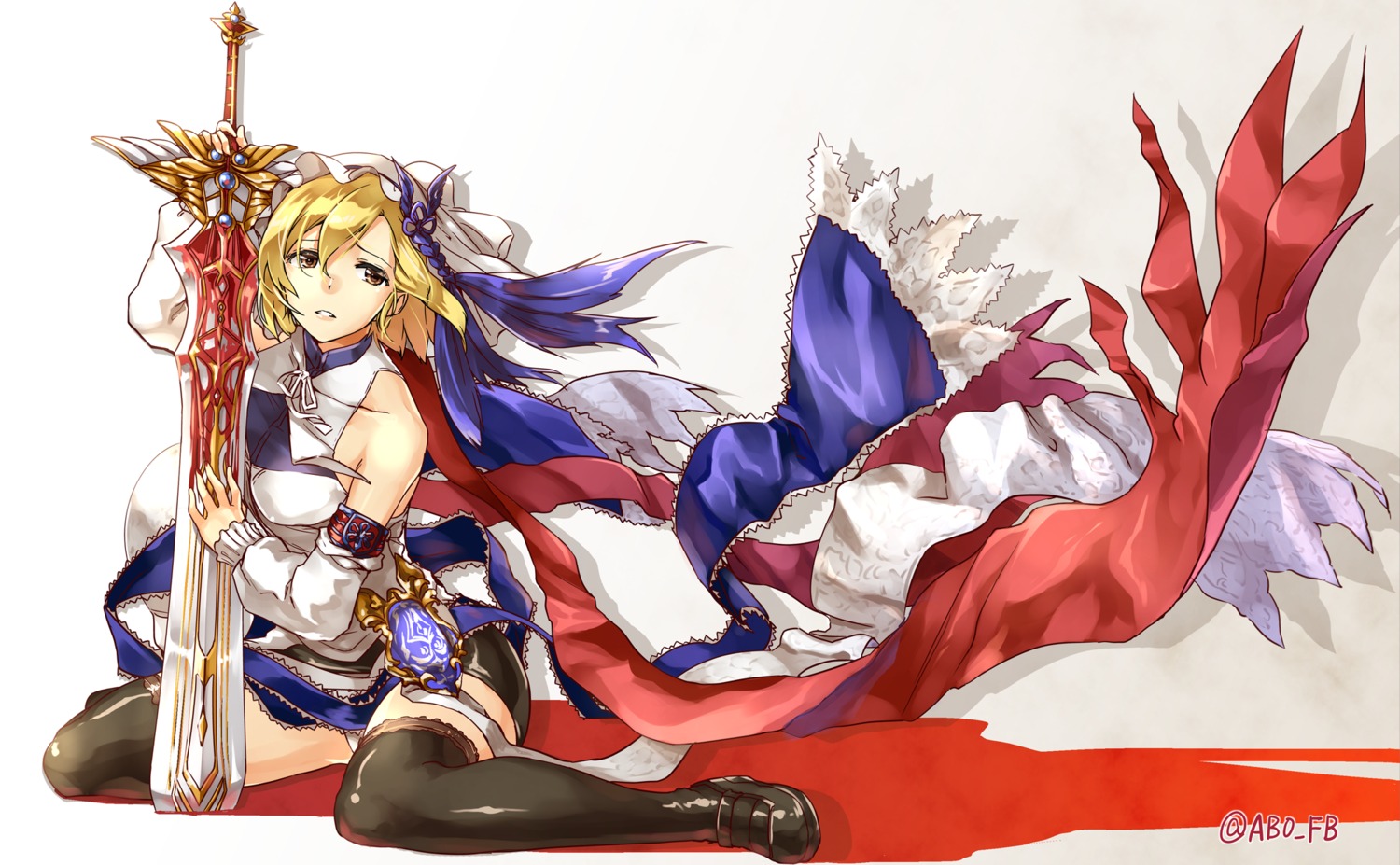 caesar_et_cleopatra, djeeta_(granblue_fantasy), granblue_fantasy, pantsu, sword, thighhighs