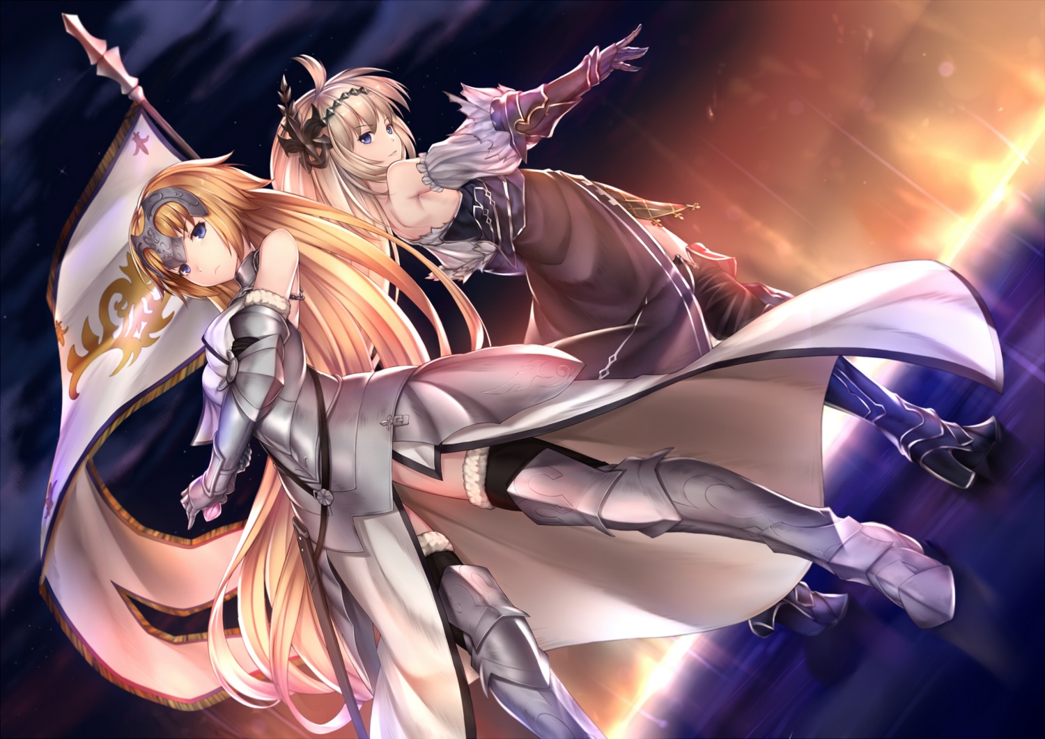 armor, fate/grand_order, granblue_fantasy, heels, jeanne_d'arc, jeanne_d'arc_(fate), jeanne_d'arc_(granblue_fantasy), pak_ce