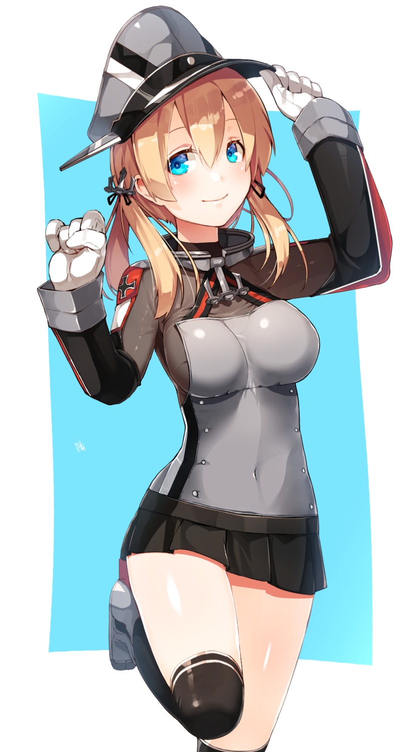 kantai_collection, prinz_eugen_(kancolle), sasame_meto, thighhighs, uniform
