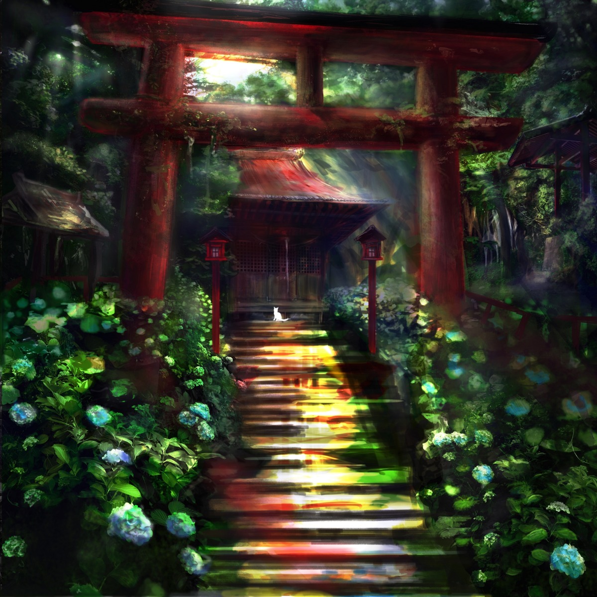 akira_(mydictionary), landscape, neko