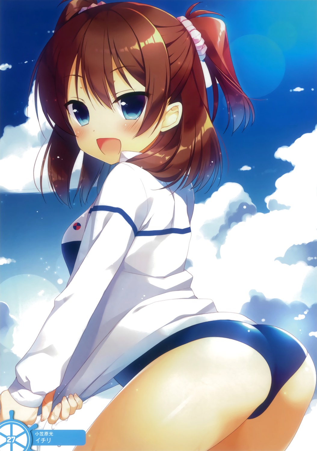 ass, gym_uniform, high_school_fleet, ichiri, ogasawara_hikari, school_swimsuit, swimsuits, wet