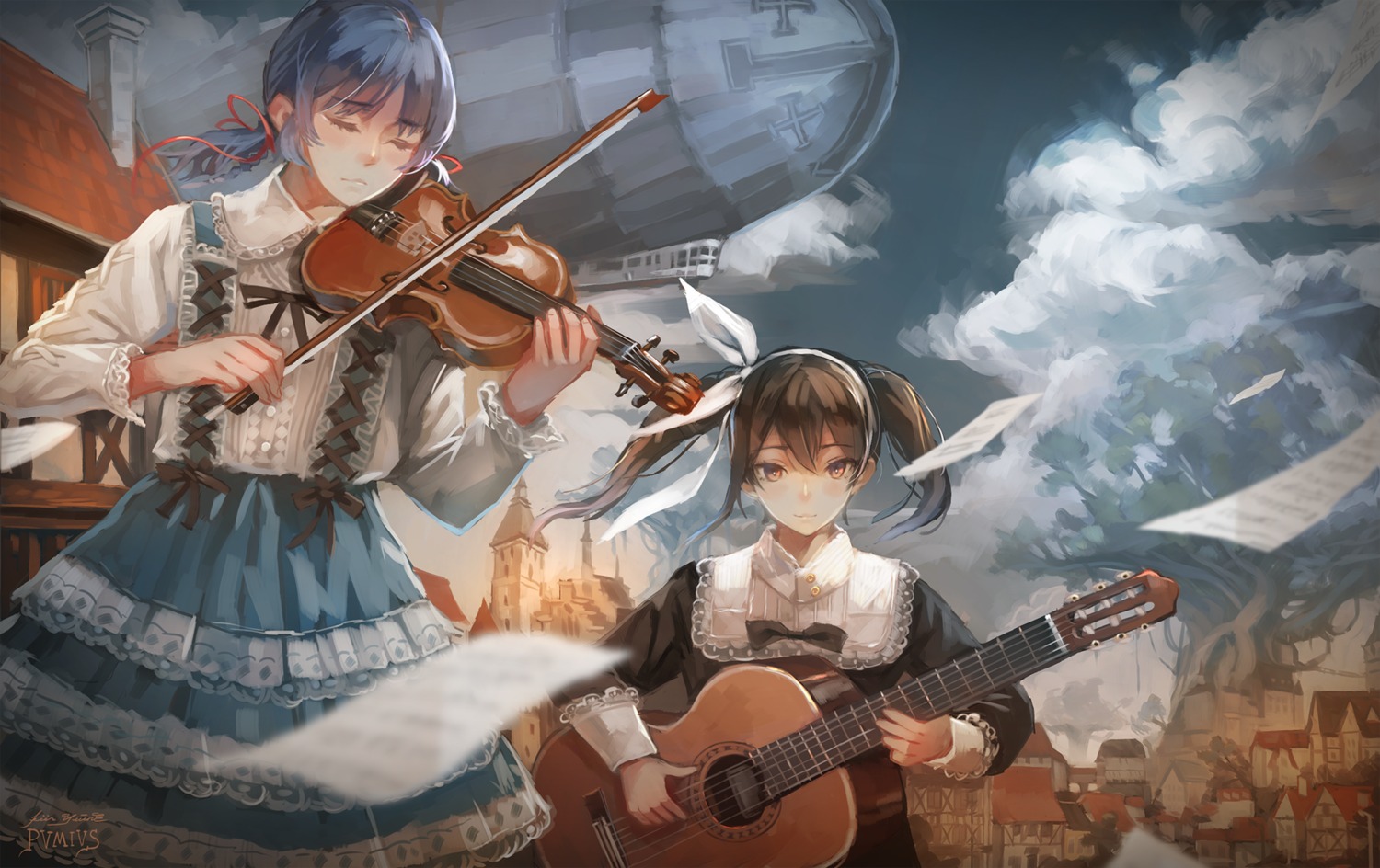 dress, guitar, pvmivs
