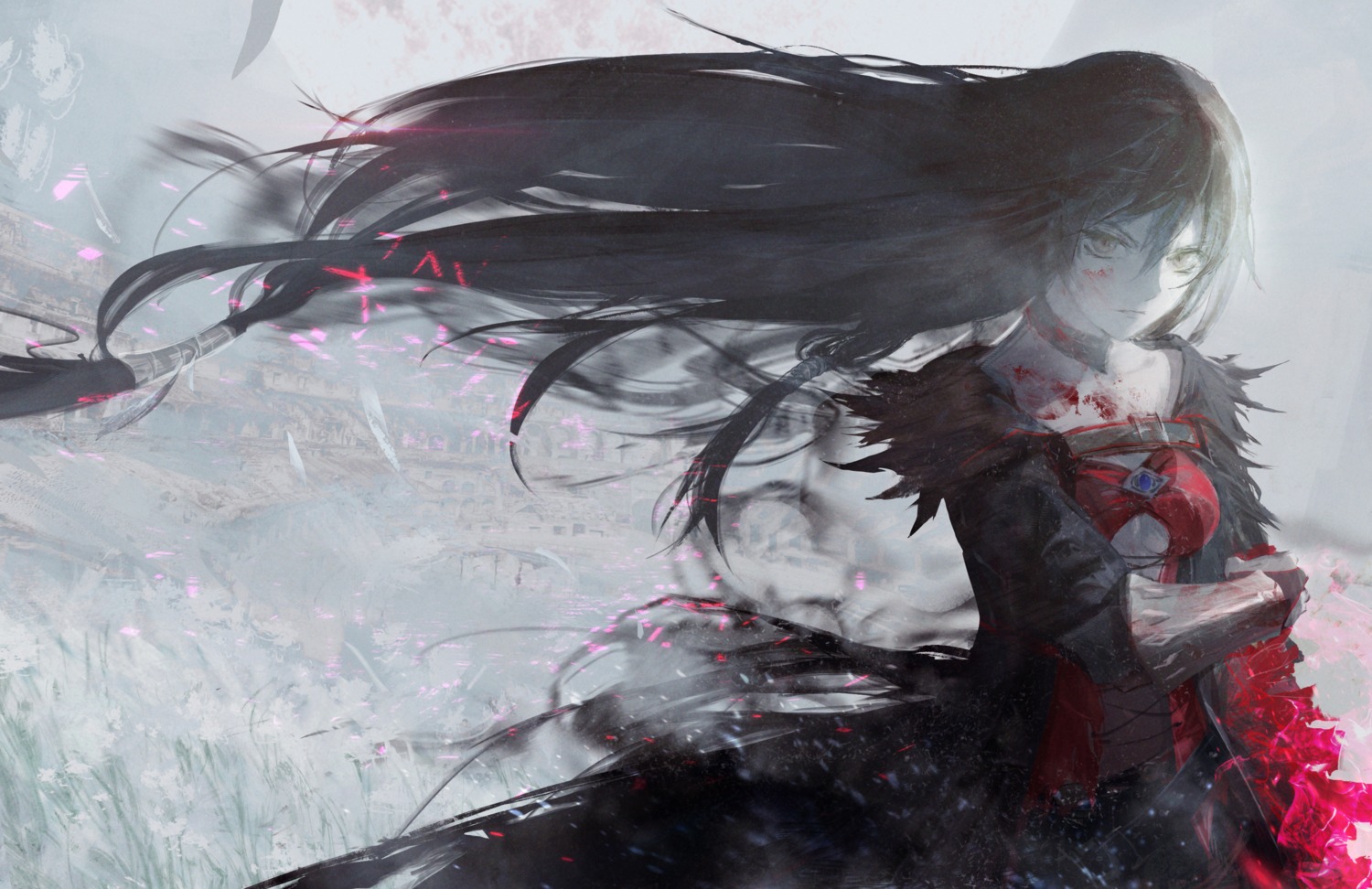 blood, dress, tales_of, tales_of_berseria, torn_clothes, velvet_crowe, yinwoeren