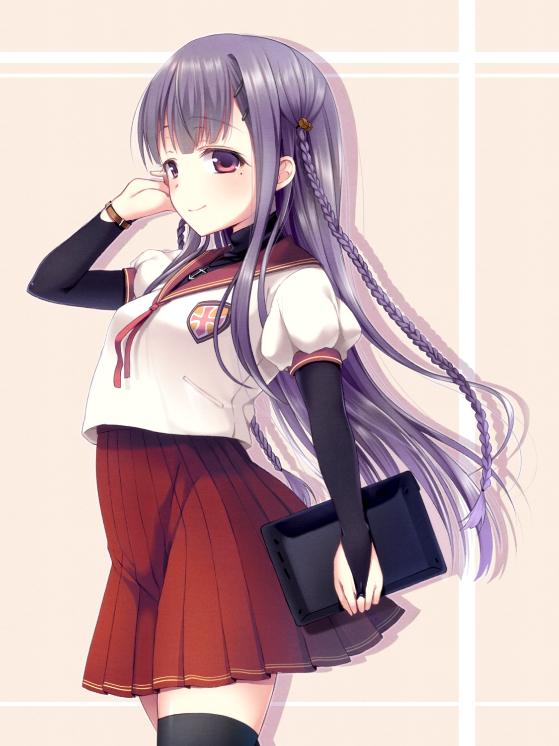 nyara_nico, seifuku, thighhighs