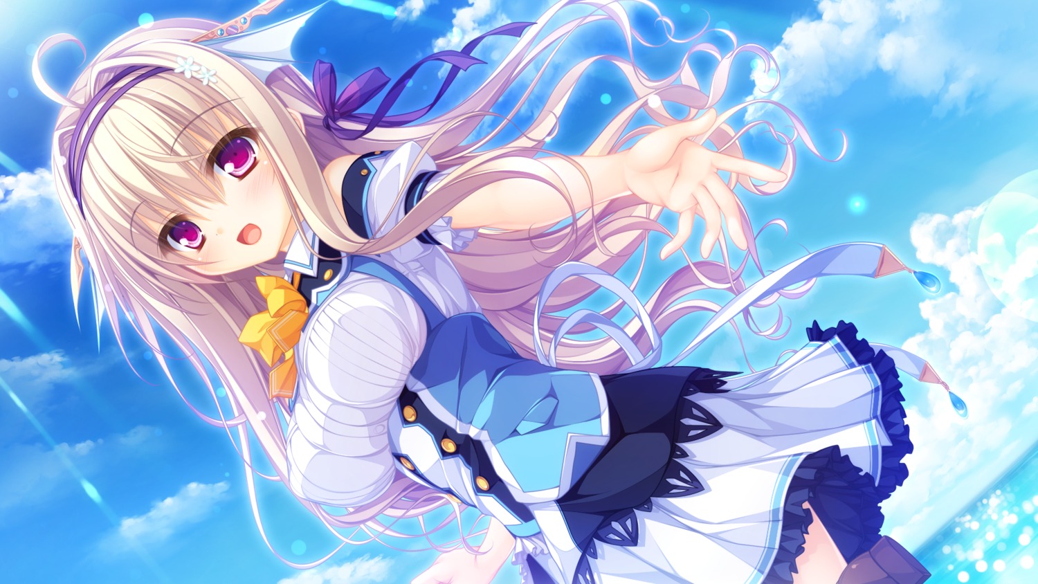 game_cg, kujiragami_no_tearstilla, mikagami_mamizu, seifuku, tenkawa_mitsuki, whirlpool