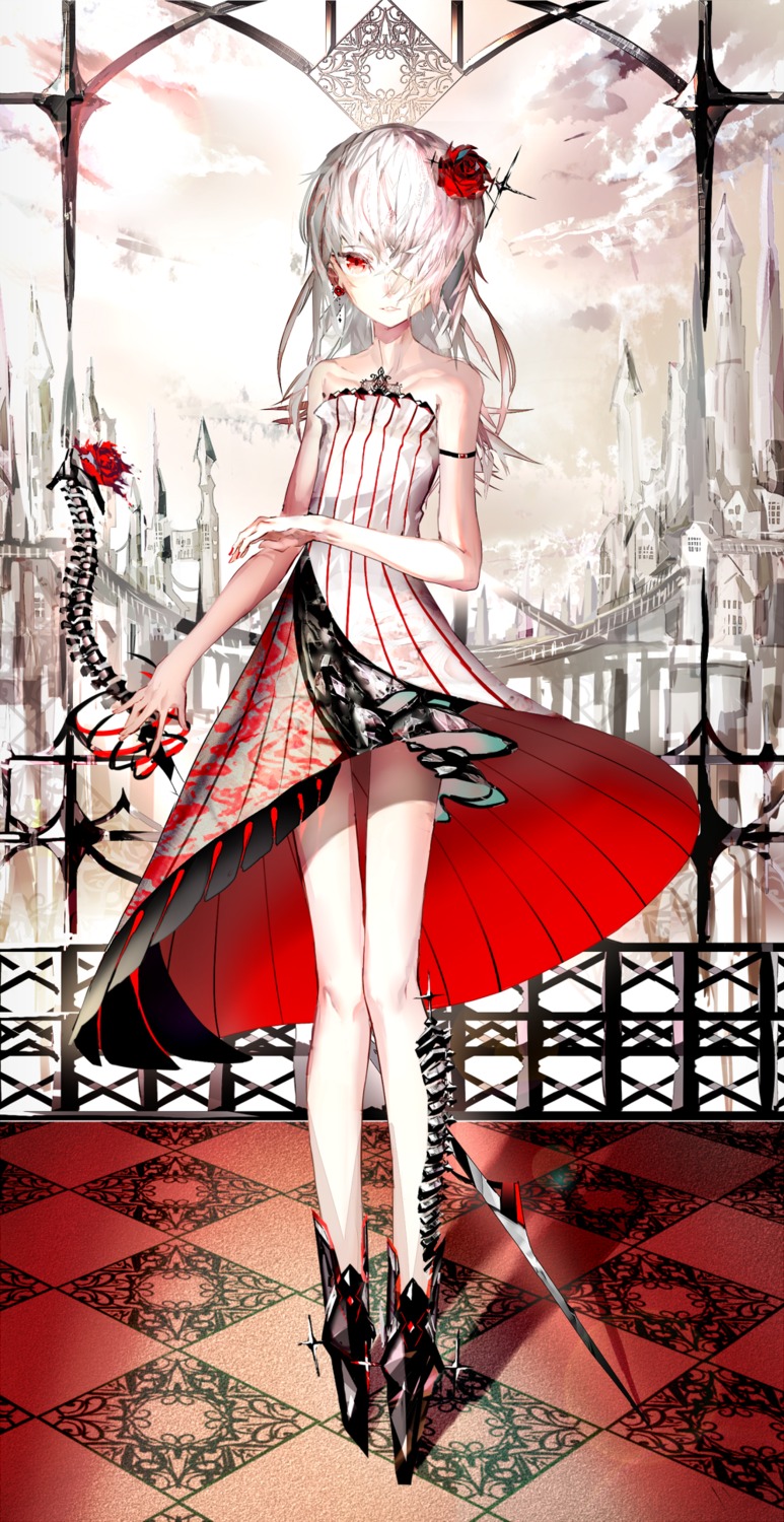 dress, rooseputo_02, sword, weapon