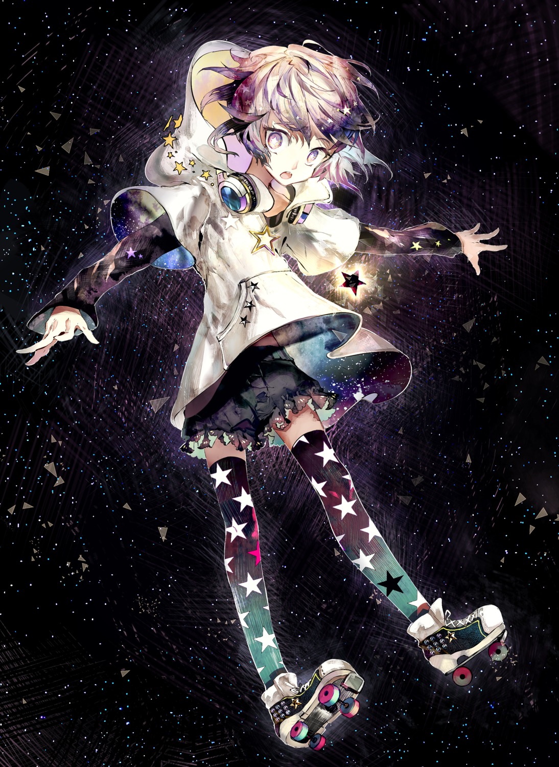 headphones, rooseputo_02, thighhighs