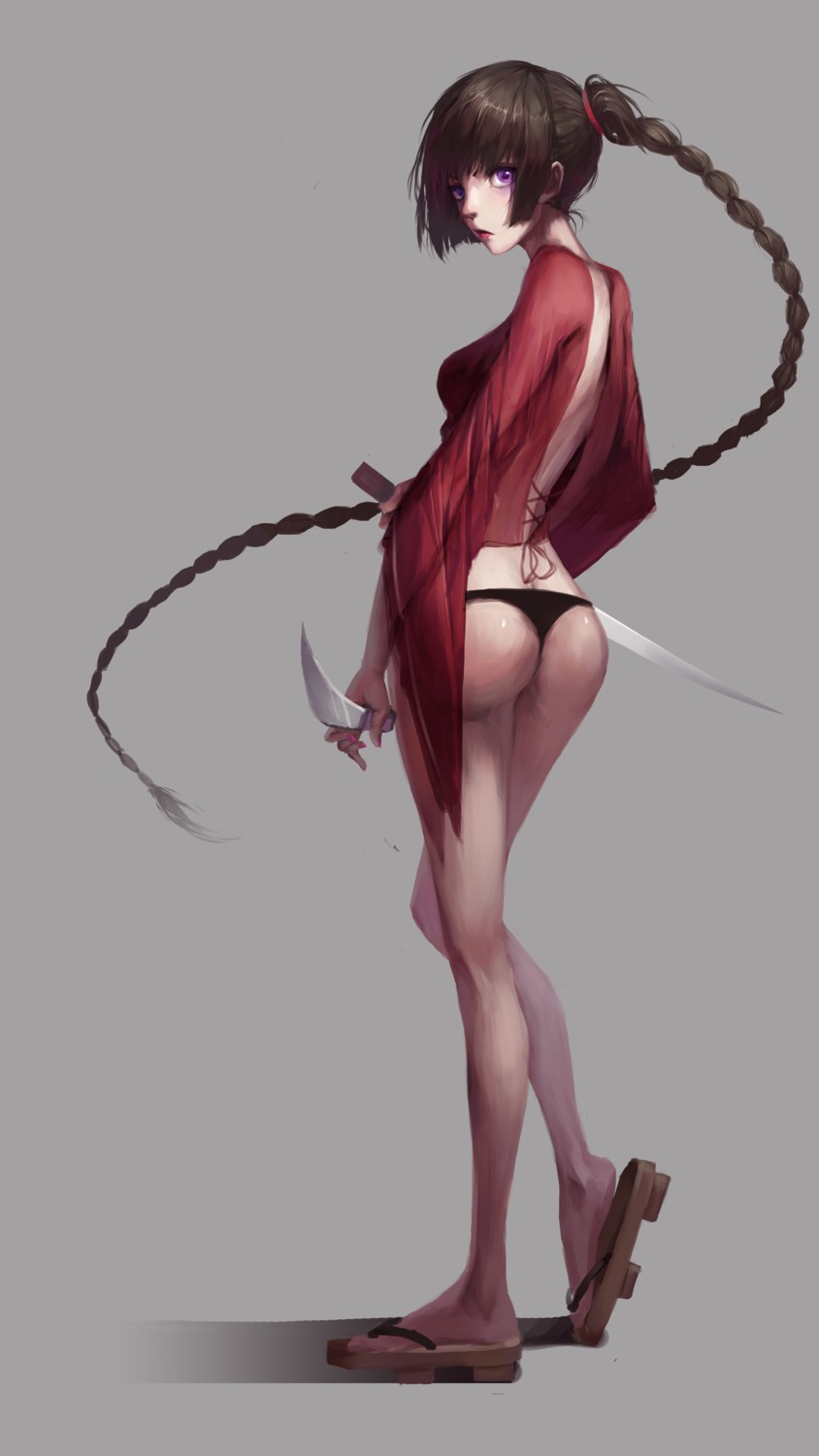 ass, junpakuteki_touga, no_bra, pantsu, sword, weapon