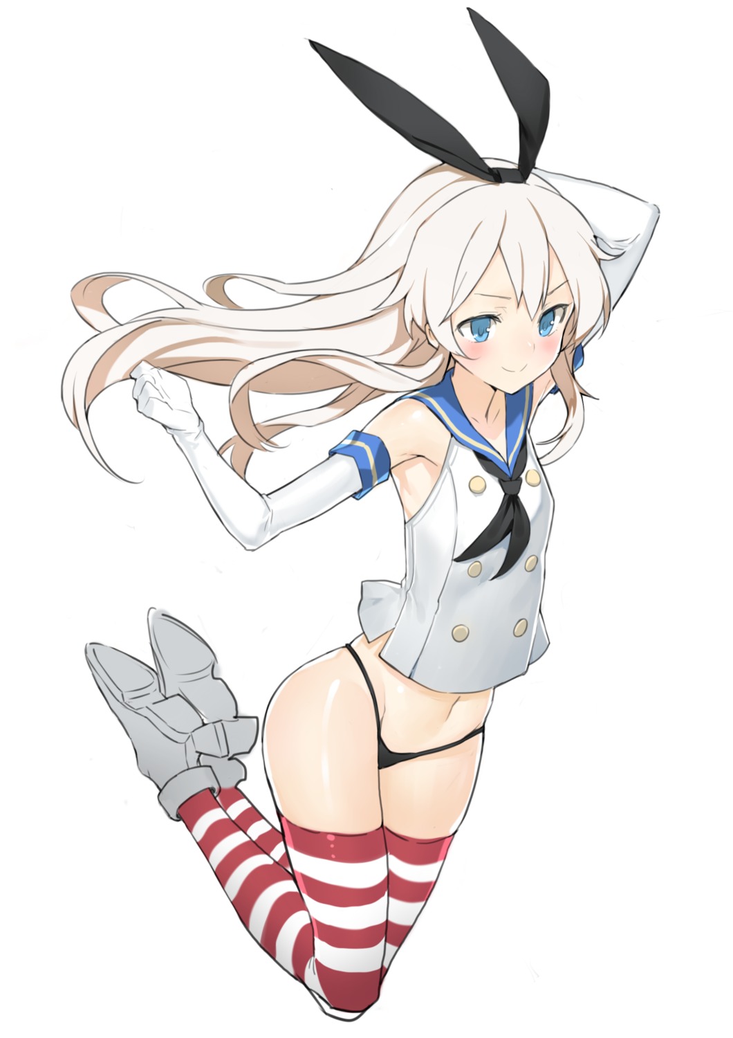 battle_koala, heels, kantai_collection, shimakaze_(kancolle), thighhighs, thong