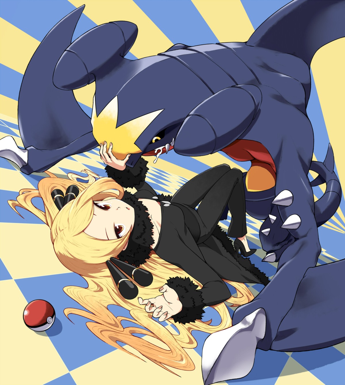 garchomp, heels, pokemon, pokemon_bdsp, pokemon_dppt, shirona_(pokemon), tm_(hanamakisan)