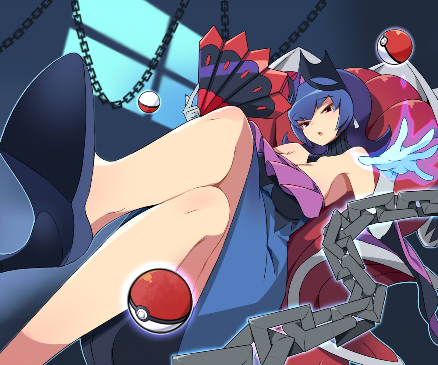 cleavage, dress, heels, natsume_(pokemon), pokemon, pokemon_b2w2, tm_(hanamakisan)