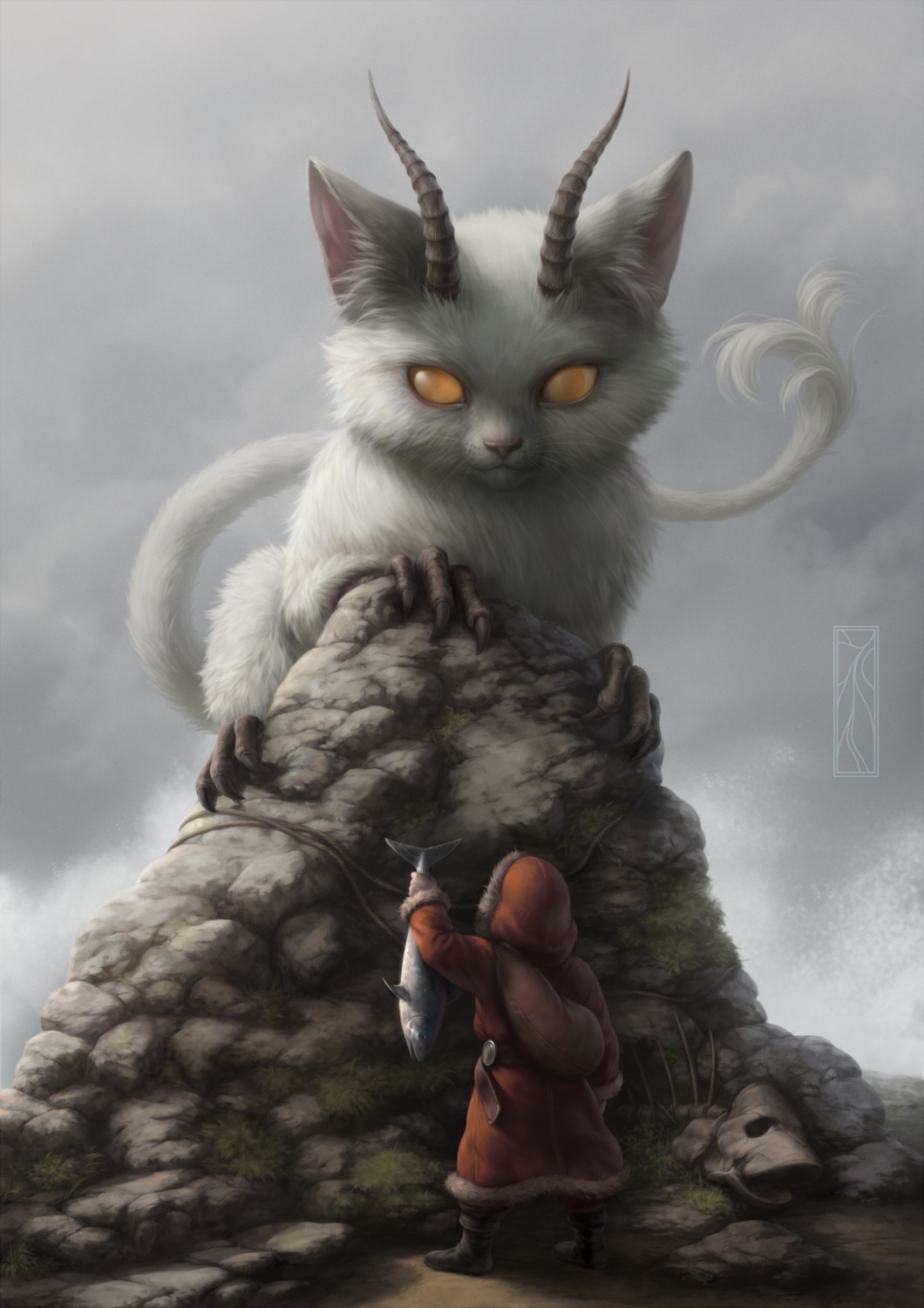 horns, kotikomori, neko