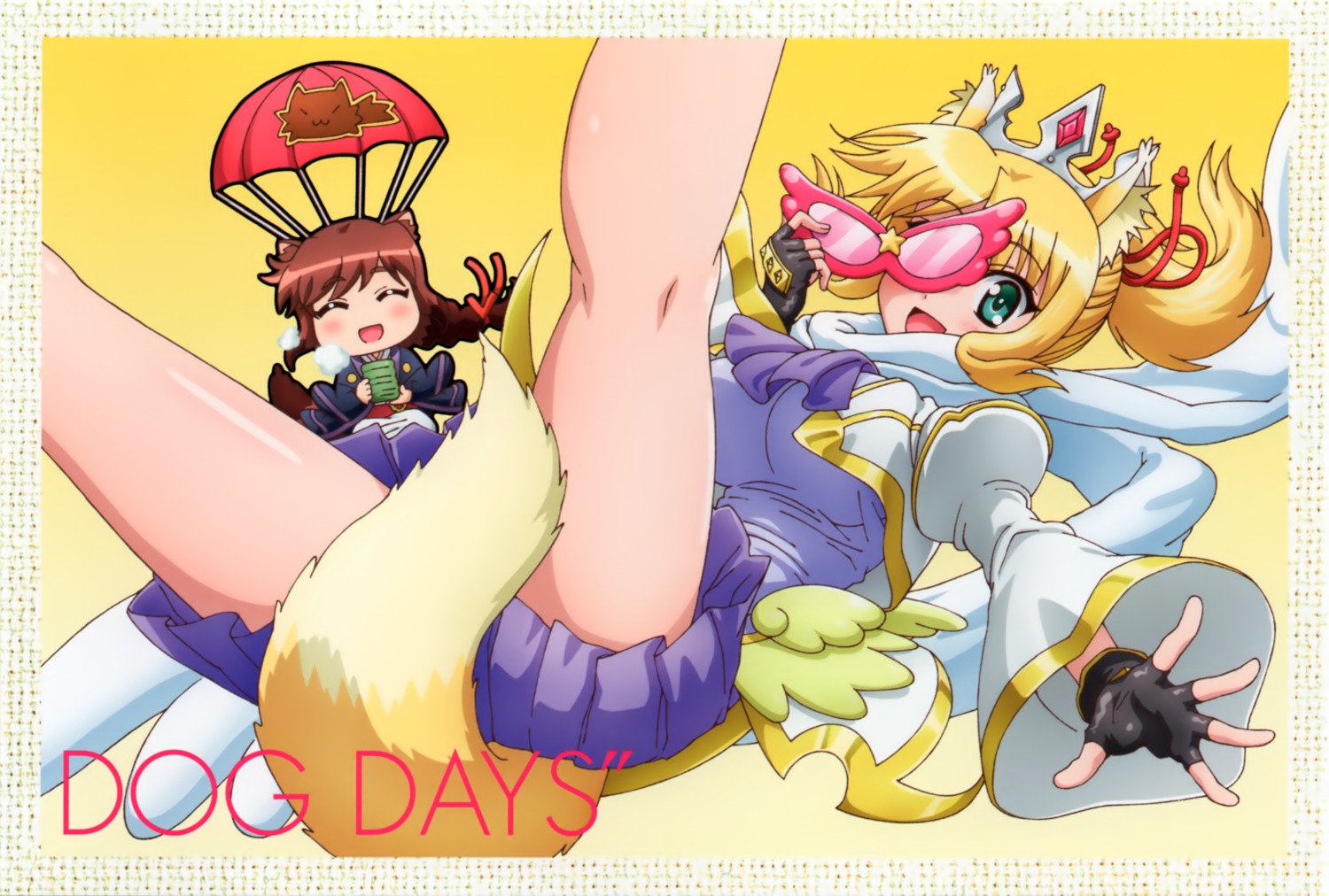 animal_ears, brioche_d'arquien, chibi, dog_days, tail, yukikaze_panettone