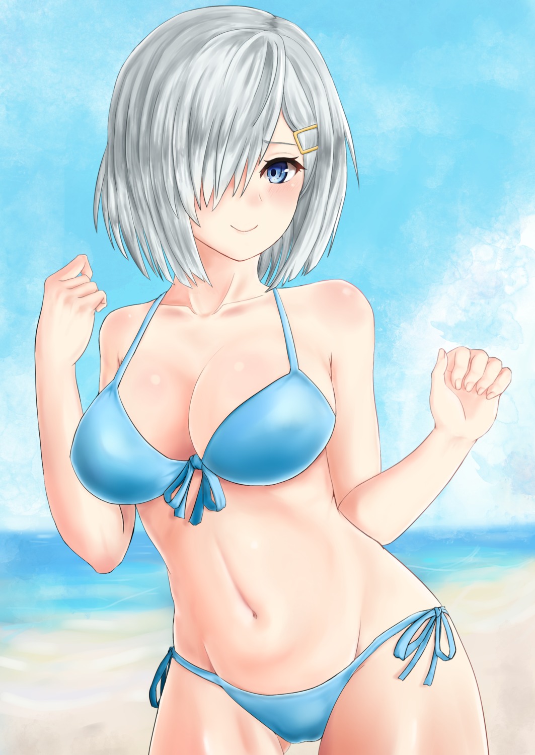 bikini, cleavage, hamakaze_(kancolle), kantai_collection, nozoyuki, swimsuits