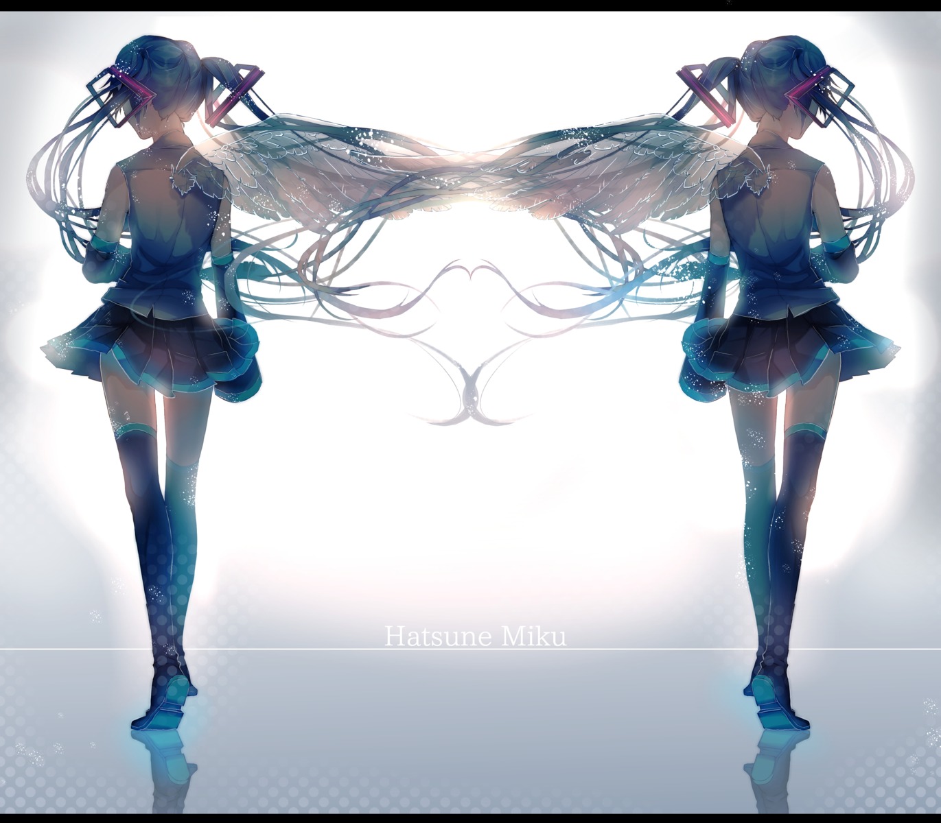 hatsune_miku, thighhighs, ume_neko, vocaloid, wings