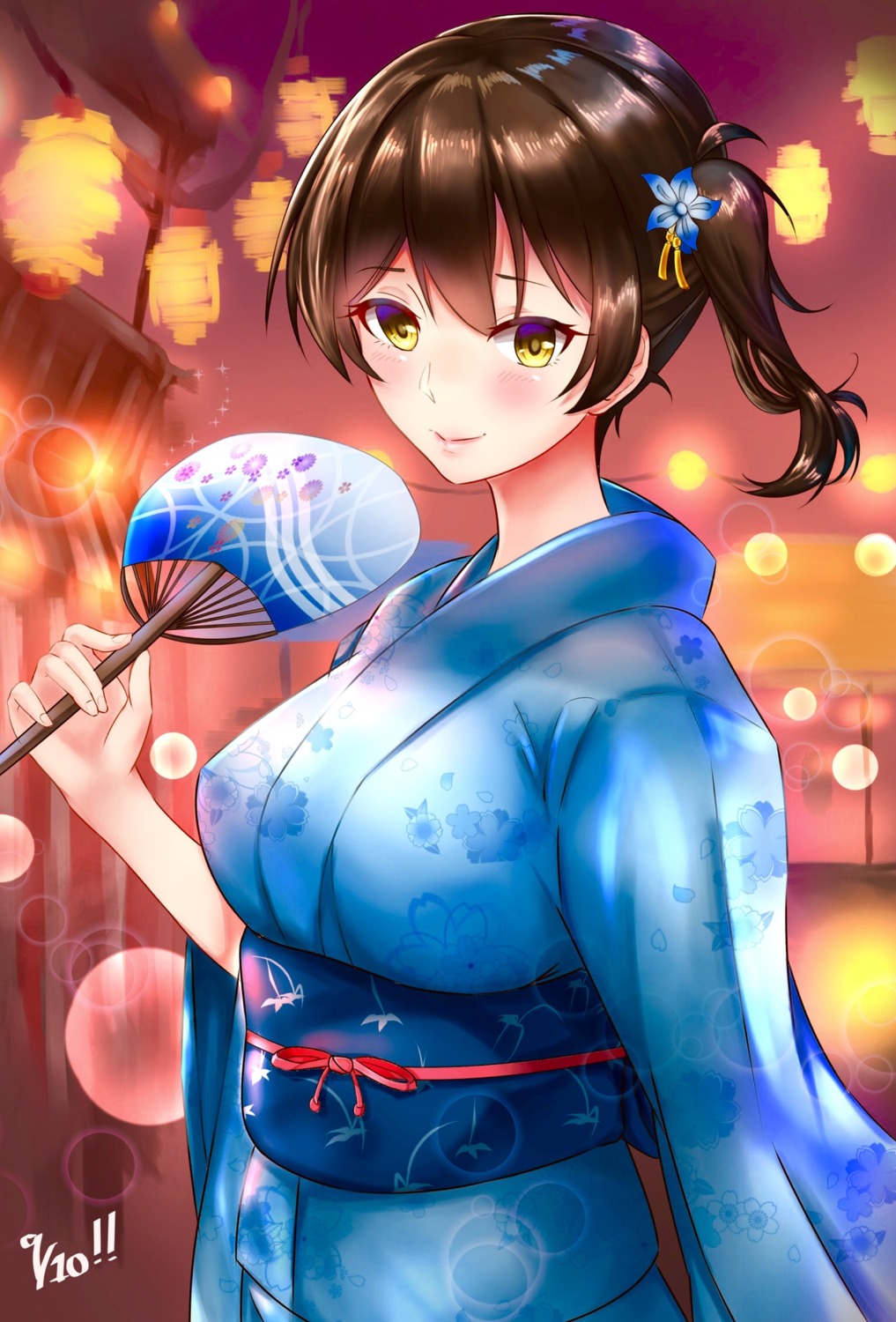 kaga_(kancolle), kantai_collection, kazu_oekaki, yukata