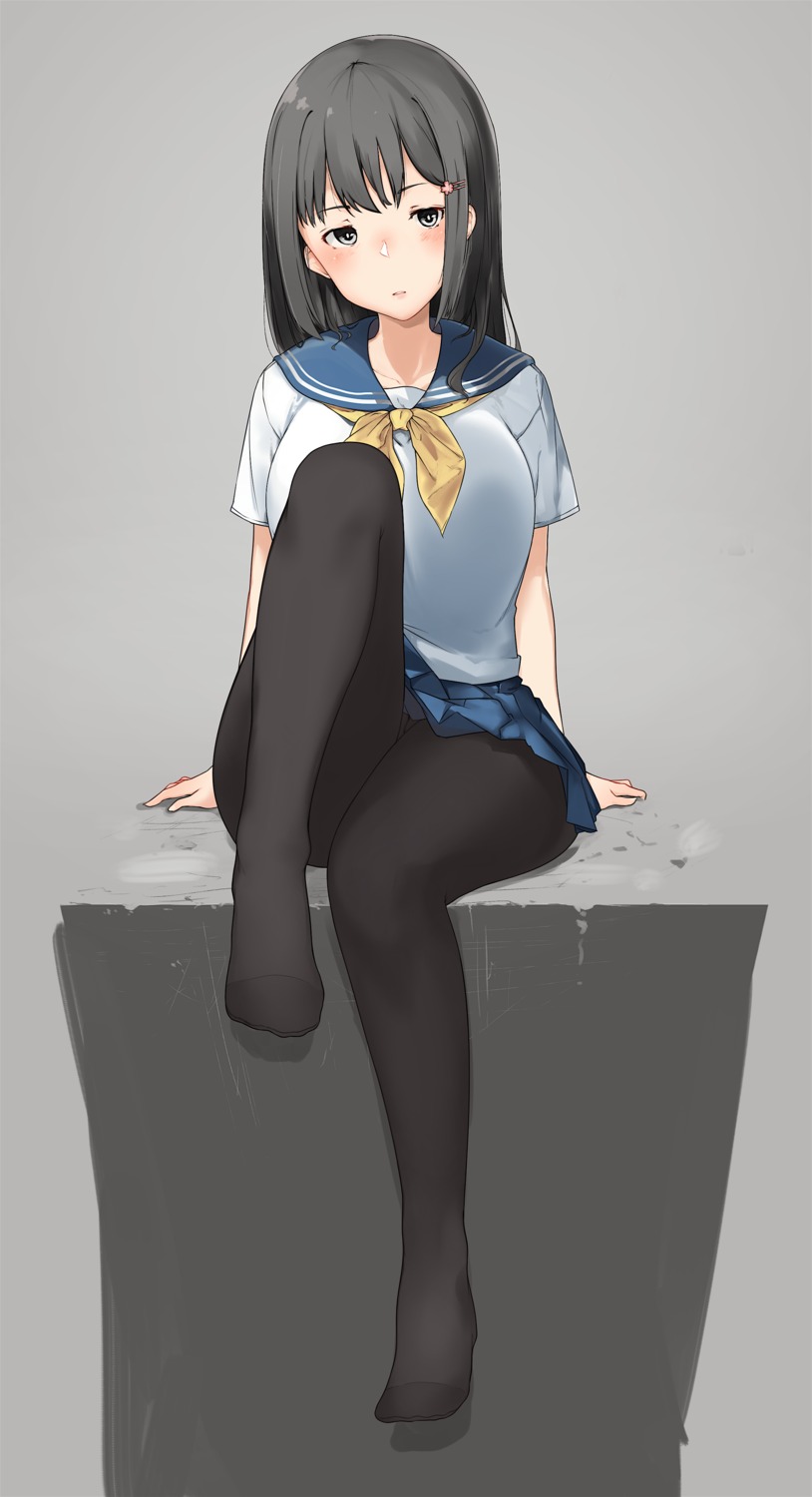 feet, kei_(soundcross), pantyhose, seifuku