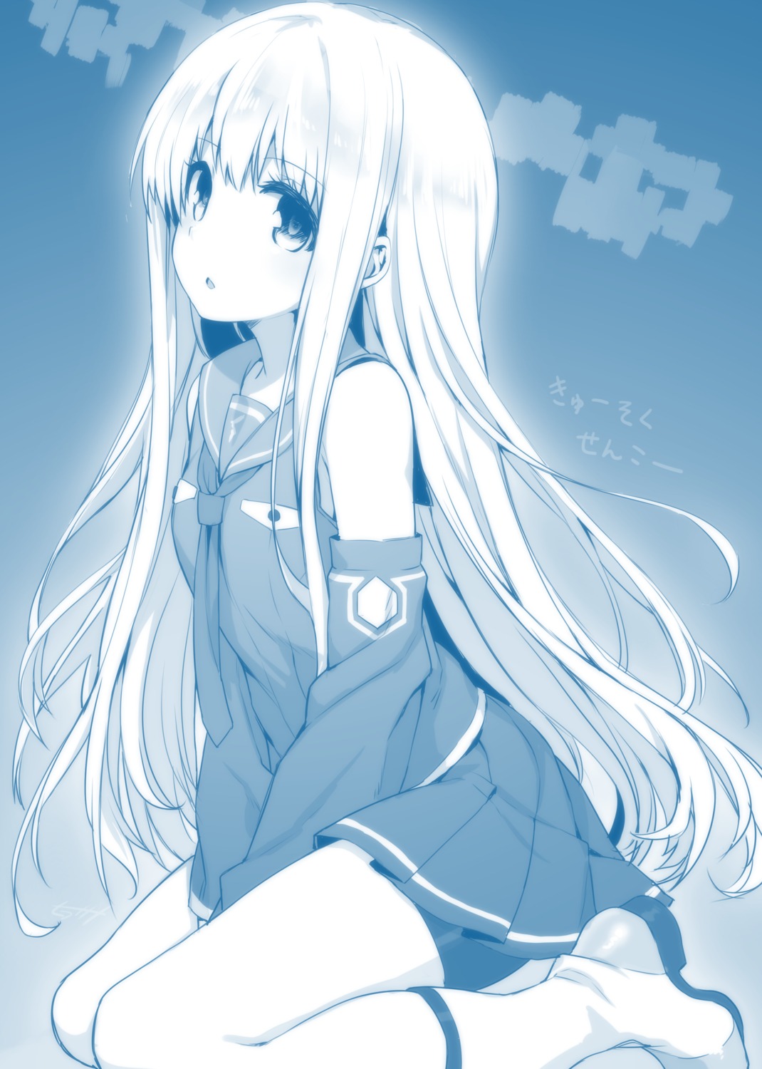 aoki_hagane_no_arpeggio, hiraga_matsuri, iona, monochrome, seifuku