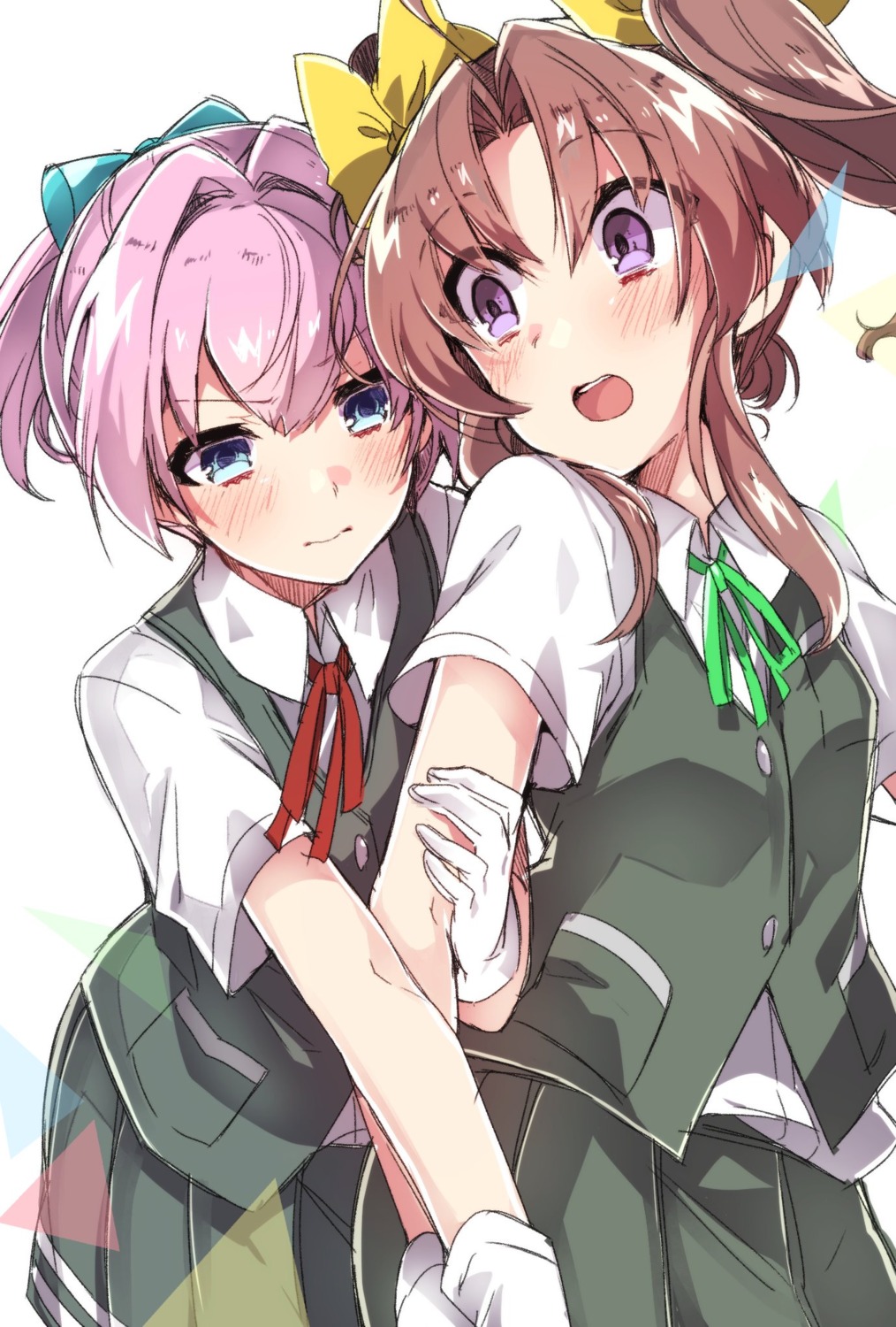 kagerou_(kancolle), kantai_collection, seifuku, shiranui_(kancolle), takeshima_eku