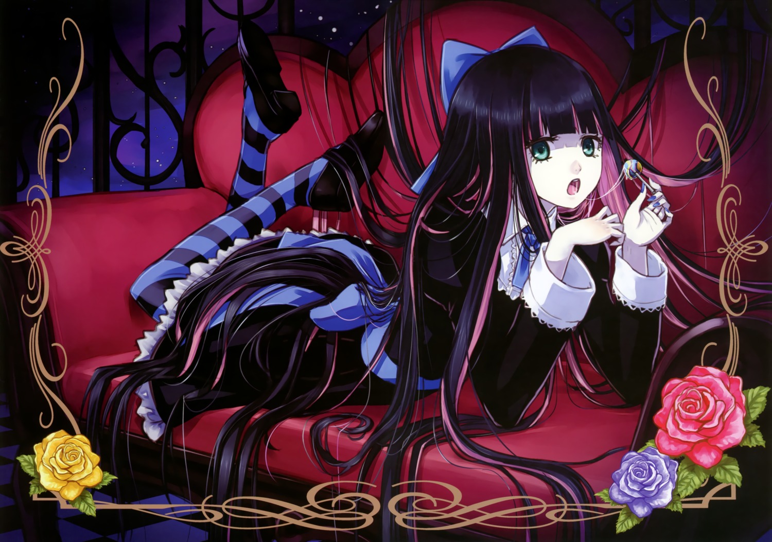 boku_to_kimi_to_kakuusekai_to, dress, fixed, gothic_lolita, heels, kazuharu_kina, lolita_fashion, panty_&_stocking_with_garterbelt