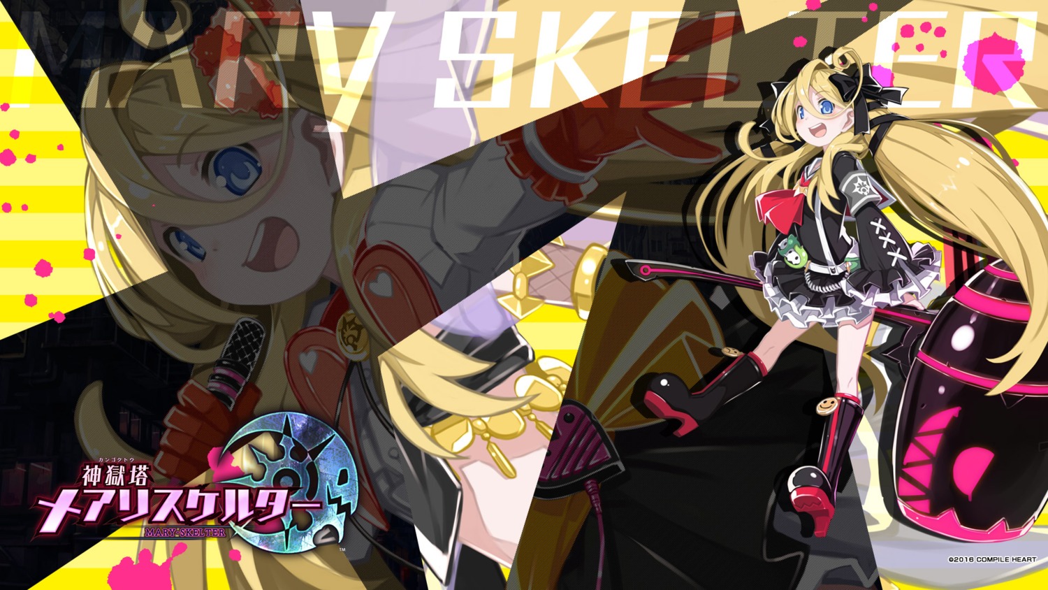 compile_heart, gothic_lolita, heels, kangokutou_mary_skelter, lolita_fashion, seifuku, tagme, wallpaper