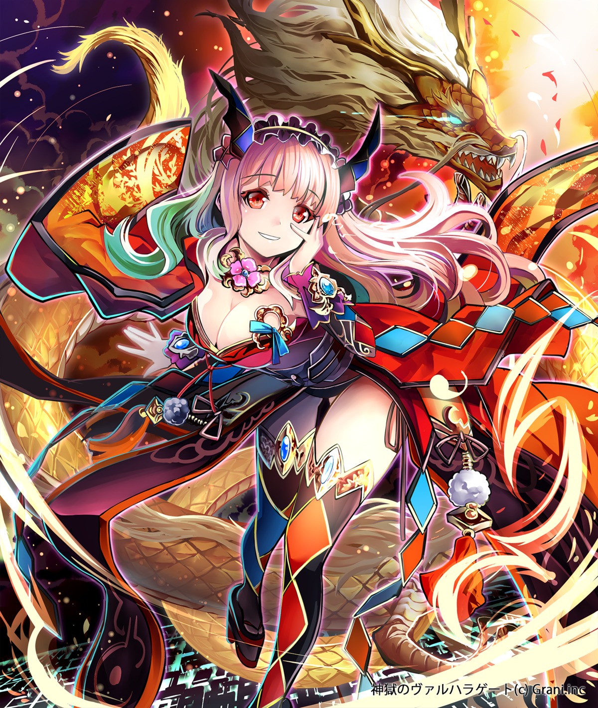 cleavage, heels, monster, pantsu, shingoku_no_valhalla_gate, sho_(runatic_moon), string_panties, thighhighs