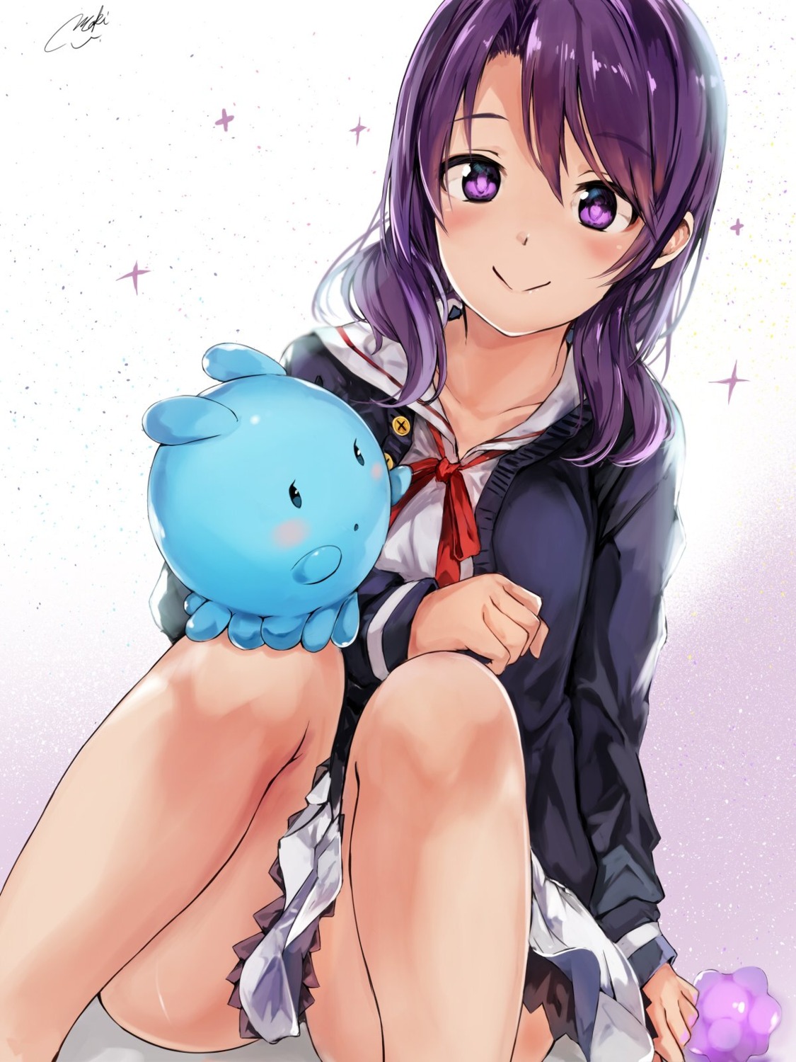 aramaki_echizen, houkago_no_pleiades, nanako_(houkago_no_pleiades), pleiadian, seifuku, sweater