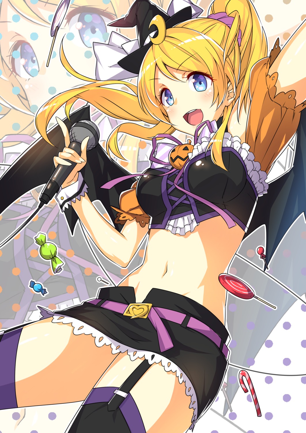 ayase_eli, engawa_(rarenago), halloween, love_live!, love_live!_(series), stockings, thighhighs, wings