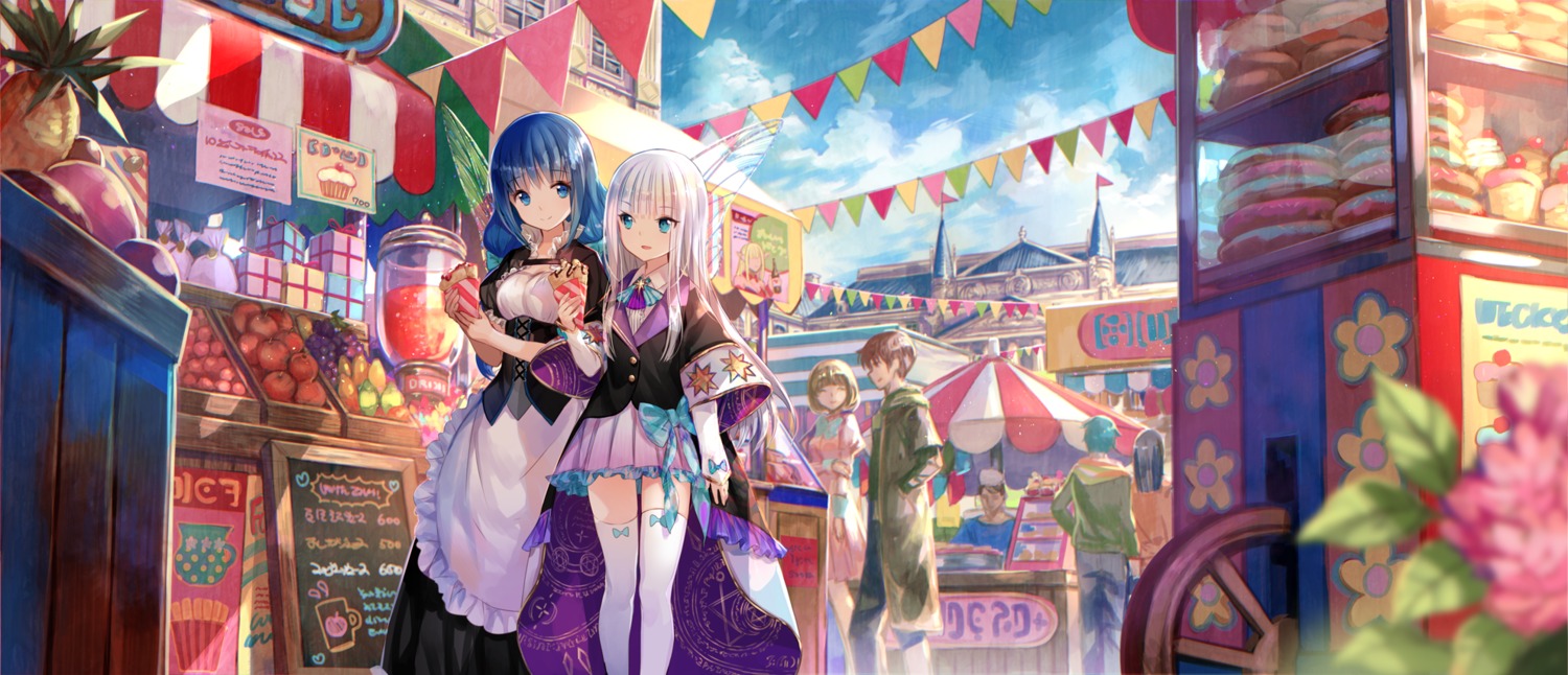 fuzichoko, kenja_no_deshi_wo_nanoru_kenja, mira_(kenja_no_deshi_wo_nanoru_kenja), thighhighs, wings