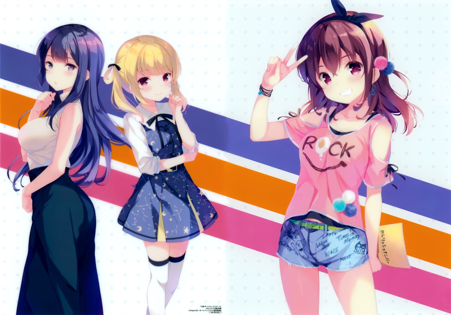 color_gap, dress, gi(a)rlish_number, karasuma_chitose_(giarlish_number), ohara_tometa, qp:flapper, sakura_koharu, shibasaki_kazuha