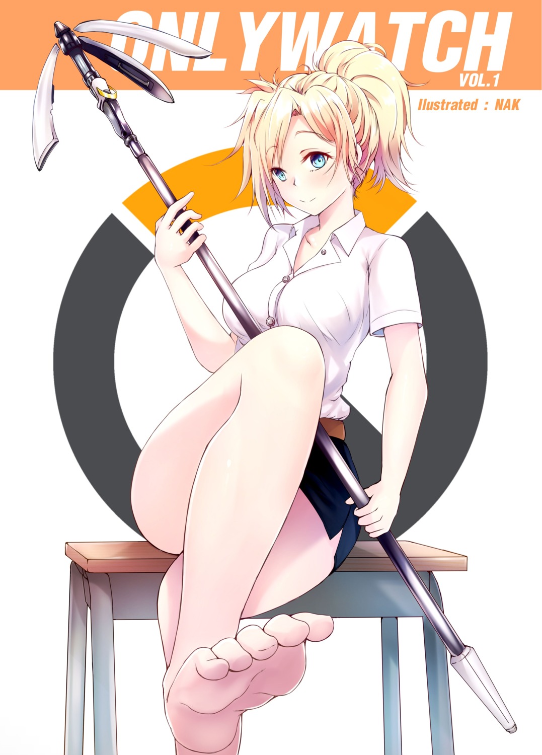 feet, mercy_(overwatch), nakatokung, overwatch, weapon
