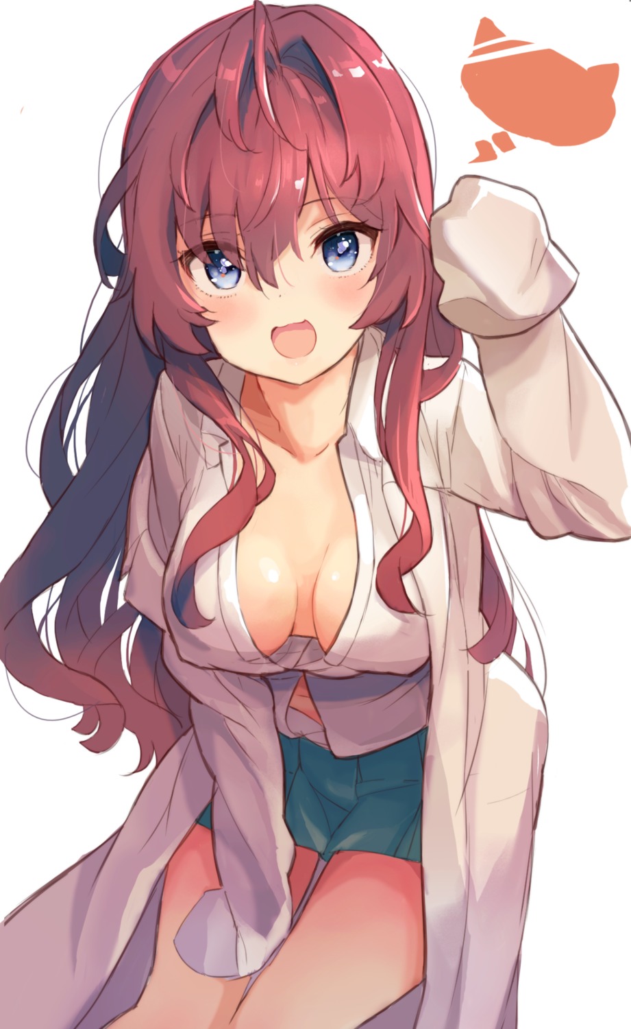 cleavage, ichinose_shiki, no_bra, open_shirt, tetsujin_momoko, the_idolm@ster, the_idolm@ster_cinderella_girls