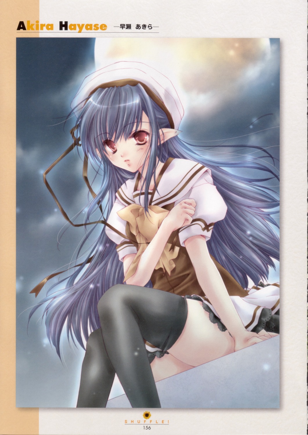 hayase_akira, nerine, seifuku, shuffle, thighhighs