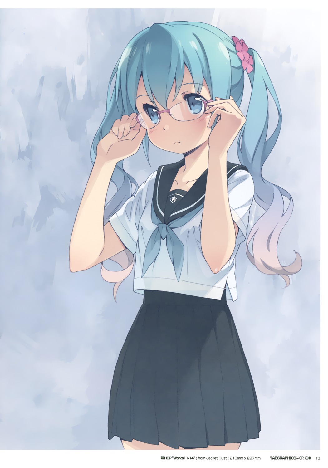hatsune_miku, kanzaki_hiro, megane, seifuku, tabgraphics, vocaloid