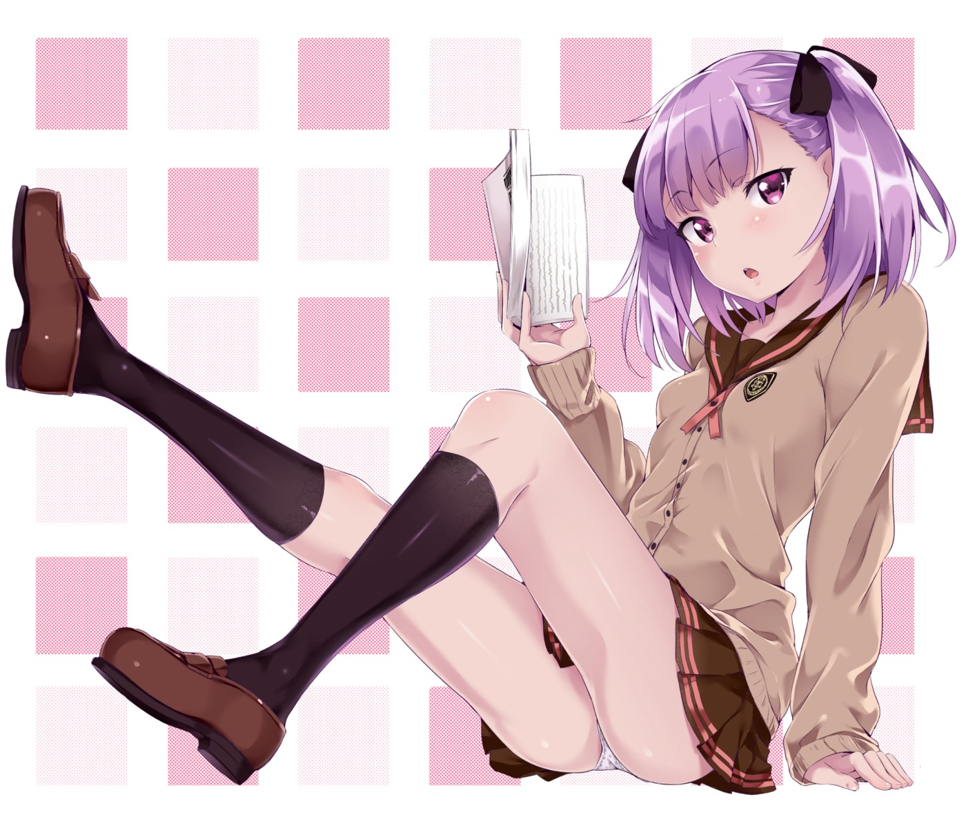 fate/grand_order, helena_blavatsky_(fate), mishin_(mbmnk), pantsu, seifuku, sweater