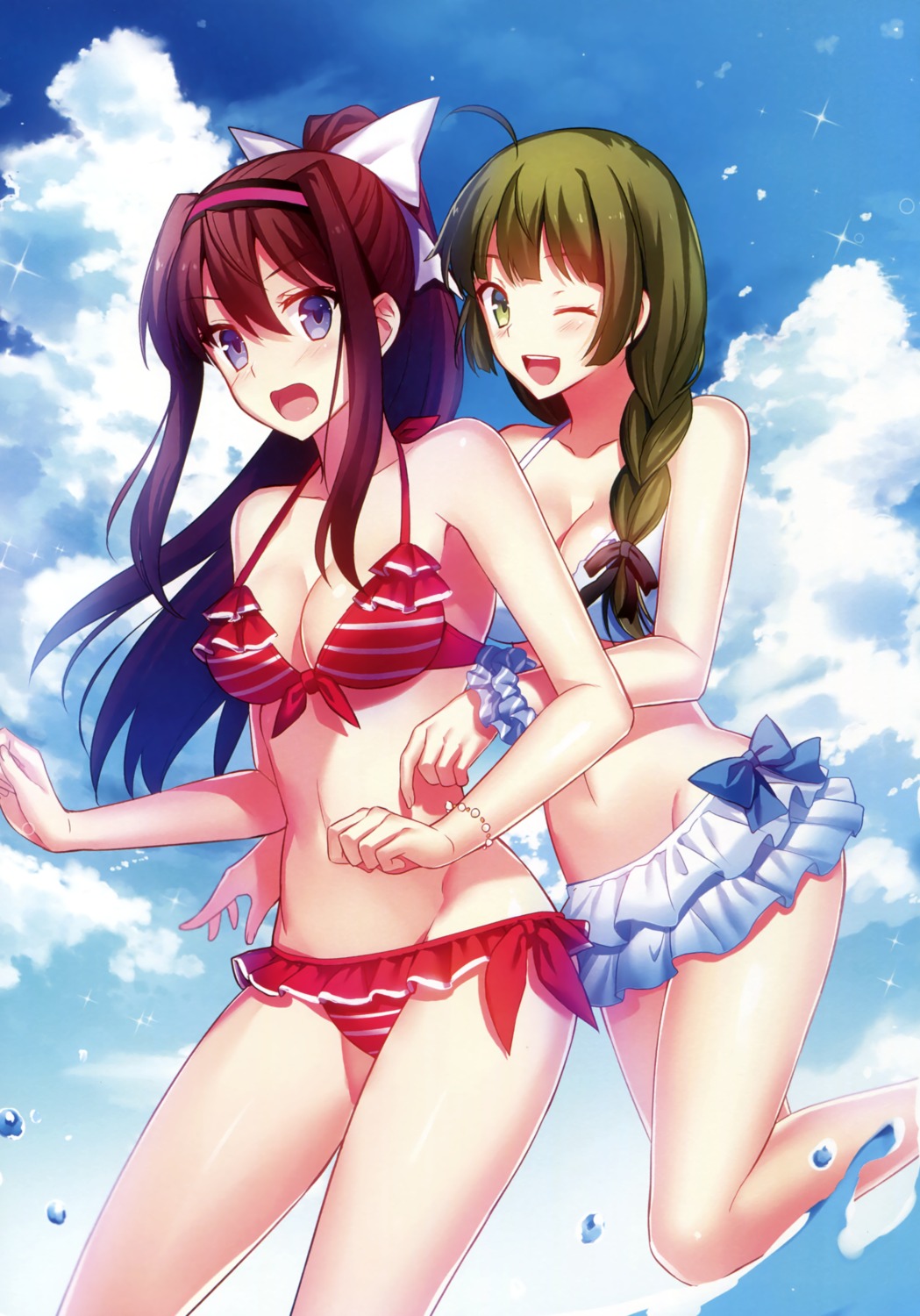 bikini, cleavage, fuyuki_(neigedhiver), magias_blade, swimsuits