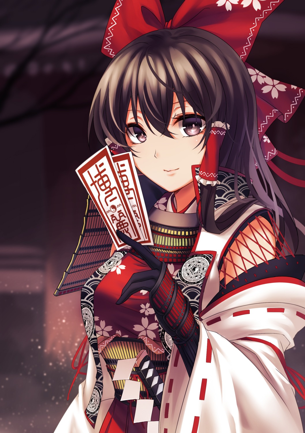 armor, hakurei_reimu, japanese_clothes, koissa, sword, touhou