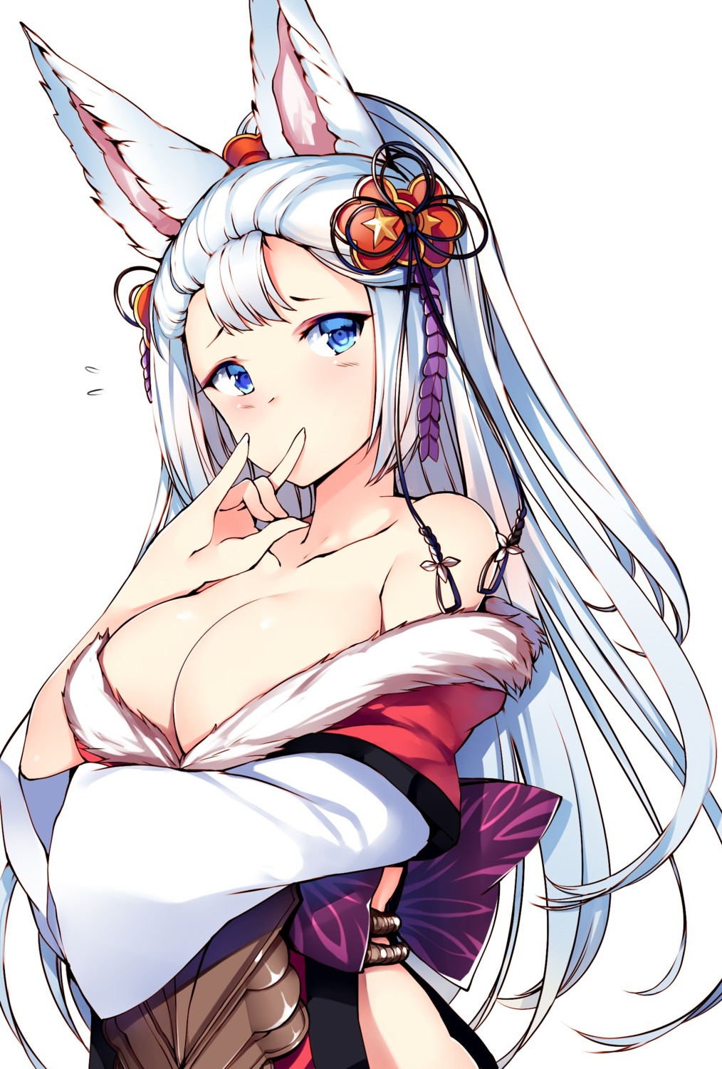 animal_ears, granblue_fantasy, no_bra, open_shirt, orihi_chihiro, socie_(granblue_fantasy)