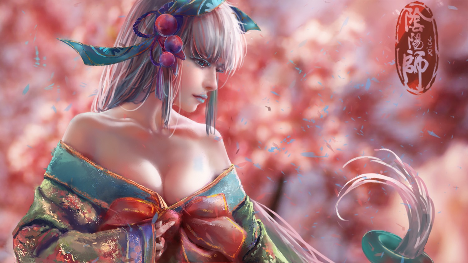 cleavage, jinwei_xi_chen_chen, open_shirt