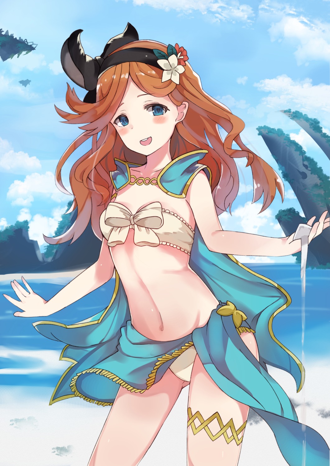 bikini, cleavage, garter, granblue_fantasy, kogalashi, sara_(granblue_fantasy), swimsuits