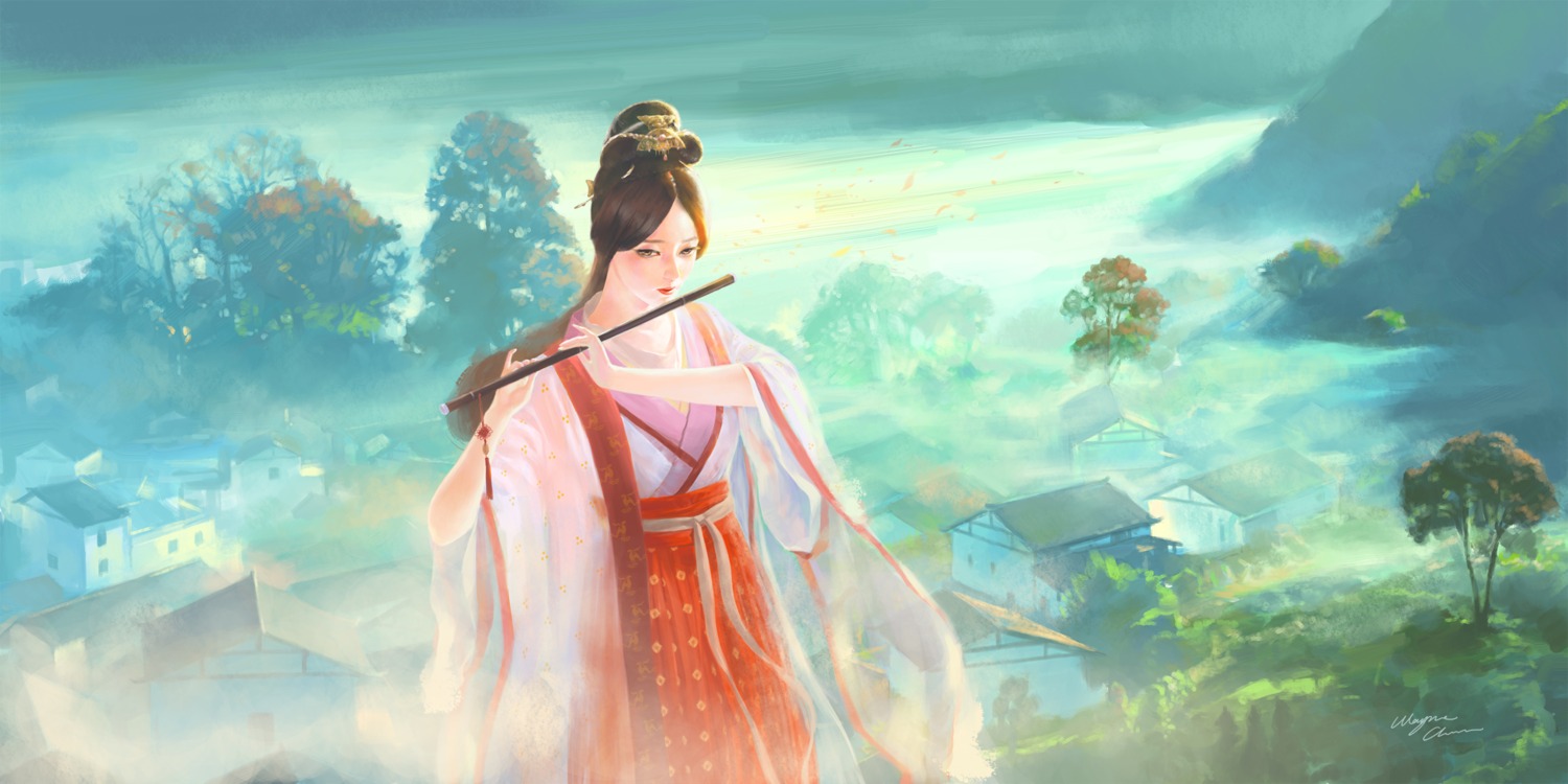 asian_clothes, chingi, landscape